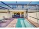 Enclosed private pool and patio with access from the home at 8891 Geneve Ct, Kissimmee, FL 34747