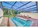 Relaxing screened pool and patio with lush landscaping views at 8891 Geneve Ct, Kissimmee, FL 34747