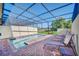 Enjoy this private screened pool and patio area, perfect for relaxing and entertaining at 8891 Geneve Ct, Kissimmee, FL 34747