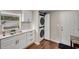 Convenient laundry area with stackable washer and dryer at 110 Oleander Ave, Auburndale, FL 33823