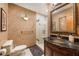 Elegant bathroom with granite vanity and glass shower at 2351 Westwood Dr, Longwood, FL 32779