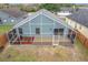 House with screened patio, viewed from above at 425 Tree Shore Dr, Orlando, FL 32825