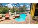 Enclosed pool and spa with plenty of seating at 9217 Shadow Pinar Ct, Orlando, FL 32825