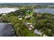 Lakefront property with lush landscaping at 1140 Kelso Blvd, Windermere, FL 34786