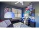 Modern bedroom with large TV, LED lights, and a comfortable bed at 20 Maynard Ave, Orlando, FL 32803