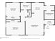 One-story floor plan with two bedrooms, one bathroom, living room and kitchen at 20 Maynard Ave, Orlando, FL 32803