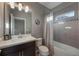 Bathroom with tub, shower, and updated vanity at 3867 Grassland Loop, Lake Mary, FL 32746