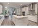 Modern kitchen with white cabinets, island, and stainless steel appliances at 3867 Grassland Loop, Lake Mary, FL 32746