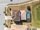 Bird's eye view of house and private pool at 181 Brookes Pl, Haines City, FL 33844