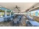 Covered patio area with tables and chairs at the clubhouse at 181 Brookes Pl, Haines City, FL 33844