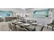 Open concept dining room with a large table and seating for six at 1840 Caribbean View Ter, Kissimmee, FL 34747
