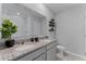 Modern bathroom with double vanity and granite countertop at 3331 Private Oak Dr, Apopka, FL 32703