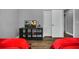 bedroom with two twin beds and media center at 8169 Roseville Rd, Davenport, FL 33896