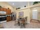 Kitchen with breakfast nook and view of entryway at 117 Blue Heron Ct, Davenport, FL 33837