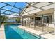 Refreshing pool with a spacious screened patio and seating area at 117 Blue Heron Ct, Davenport, FL 33837