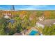Community pool and surrounding buildings aerial view at 620 Cranes Way # 207, Altamonte Springs, FL 32701