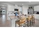 Kitchen island with seating and a large countertop for casual dining at 443 Taylor Groves Dr, Lake Wales, FL 33853