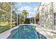 Refreshing pool with a screened enclosure at 422 Troon Cir, Davenport, FL 33897