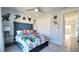 Marvel Comics themed bedroom with a double bed and large window at 7770 Sandy Ridge Dr # 218 Bldg 28, Kissimmee, FL 34747