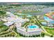Aerial view of resort with large pools and buildings at 8035 Surf St, Kissimmee, FL 34747