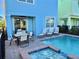 Private pool and spa with patio furniture, offering relaxing ambiance at 8035 Surf St, Kissimmee, FL 34747
