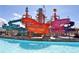 Colorful waterpark slides and a pool at Island H2O Live! at 8035 Surf St, Kissimmee, FL 34747