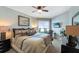 Main bedroom with ocean view and balcony access at 1925 S Atlantic Ave # 502, Daytona Beach, FL 32118