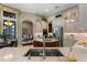 Stylish kitchen with stainless steel sink, large island, and modern faucet at 25510 High Hampton Cir, Sorrento, FL 32776