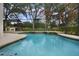 Large pool with a waterfall, surrounded by a screened enclosure at 25510 High Hampton Cir, Sorrento, FL 32776