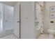 Simple bathroom with shower/tub combo and toilet at 407 Cinnamon Dr, Kissimmee, FL 34759