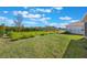 Grass backyard with hedges and trees at 12027 Language Way, Orlando, FL 32832