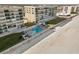 Aerial view showing building, pool, and beach access at 4575 S Atlantic Ave # 6209, Ponce Inlet, FL 32127