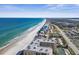 Aerial view of beachfront property, highlighting ocean views at 4575 S Atlantic Ave # 6209, Ponce Inlet, FL 32127