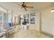 Condo balcony with tiled floor and seating at 4575 S Atlantic Ave # 6209, Ponce Inlet, FL 32127