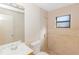 Bathroom with shower stall and wood vanity at 1073 Humphrey Blvd, Deltona, FL 32738