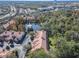 Aerial view of community with lake and fountain at 1300 Gilford Point Ln # 1300, Davenport, FL 33896