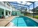 Inviting pool area with covered patio, lush landscaping, and a spacious deck at 19430 Sarmundham St, Orlando, FL 32833