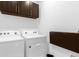 Convenient laundry room with washer, dryer, and folding counter at 2097 Celebration Blvd, Celebration, FL 34747