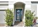 Stylish front door with glass panels and a holiday wreath at 3359 Hanging Tide St, Winter Garden, FL 34787