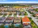 Aerial view of a neighborhood with houses and pools at 5303 Wildwood Way, Davenport, FL 33837
