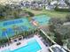 Community pool, tennis courts, and basketball courts at 659 Fortanini Cir, Ocoee, FL 34761