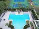 Community pool with surrounding lounge chairs and tennis courts at 659 Fortanini Cir, Ocoee, FL 34761