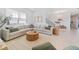 Bright living room with sectional sofa and stairs at 159 Golden Noble St, Kissimmee, FL 34747