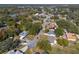An aerial view showcasing a house's location in a residential neighborhood at 5851 Edouard St, Oviedo, FL 32765