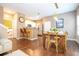 Dining area adjacent to the kitchen and staircase with high top seating at 2901 Edenshire Way # 104, Kissimmee, FL 34746