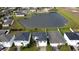 Aerial view of house near a pond at 5427 Hanover Square Dr, St Cloud, FL 34771