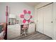 Stylish bedroom with built-in desk and large closet at 5427 Hanover Square Dr, St Cloud, FL 34771