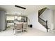 Bright dining area with glass table and modern chandelier at 5427 Hanover Square Dr, St Cloud, FL 34771