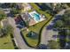 Community pool and playground aerial view at 17417 Placidity Ave, Clermont, FL 34714