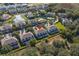 Aerial view showing home's location in a community near a lake at 17417 Placidity Ave, Clermont, FL 34714